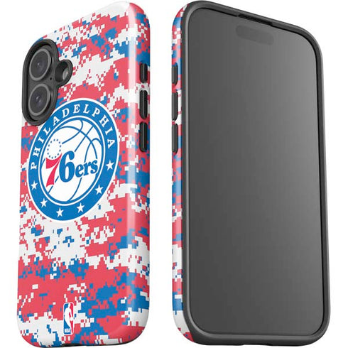 NBA Philadelphia 76ers Red Digi Camo iPhone 17 Impact Case