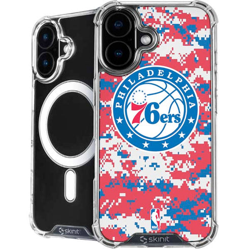 NBA Philadelphia 76ers Red Digi Camo iPhone 17 MagSafe Case