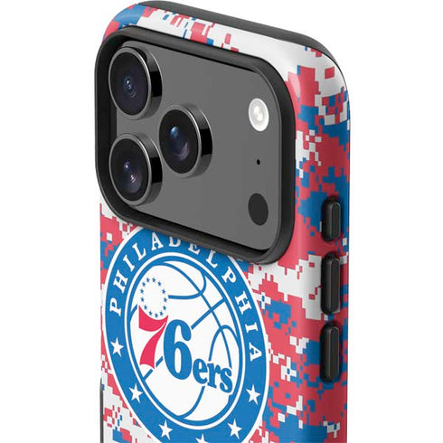 NBA Philadelphia 76ers Red Digi Camo iPhone 17 Pro Impact Case