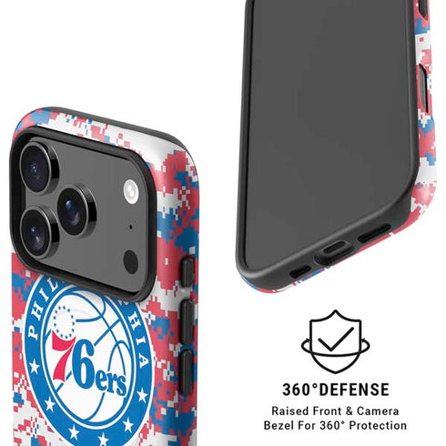 NBA Philadelphia 76ers Red Digi Camo iPhone 17 Pro Max Magsafe Impact Case
