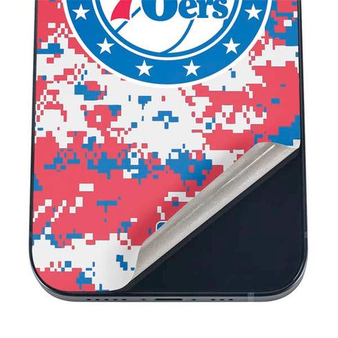 NBA Philadelphia 76ers Red Digi Camo iPhone 17 Pro Max Skin