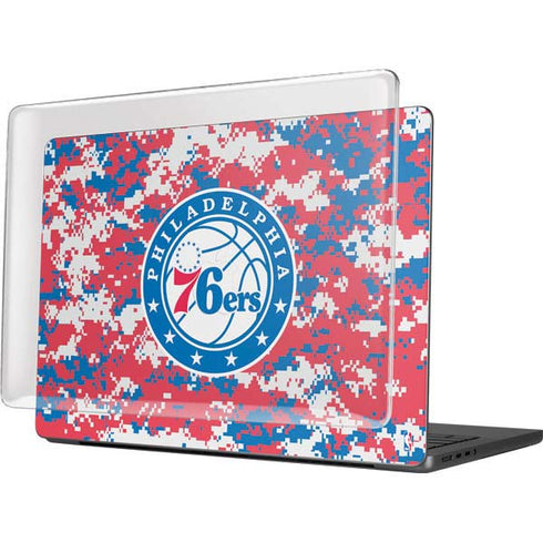 NBA Philadelphia 76ers Red Digi Camo MacBook Pro 14in (2021-24) Case plus Skin