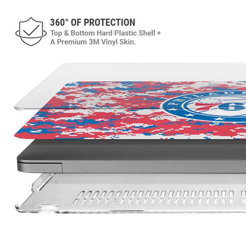 NBA Philadelphia 76ers Red Digi Camo MacBook Cases