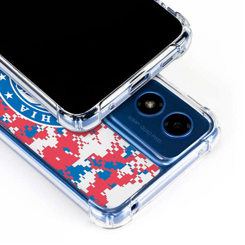 NBA Philadelphia 76ers Red Digi Camo Moto G 5G (2024) Clear Case
