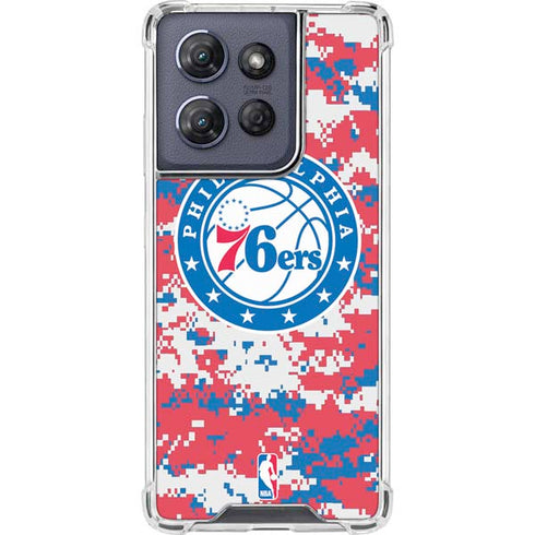 NBA Philadelphia 76ers Red Digi Camo Moto G Play 5G (2025) Clear Case