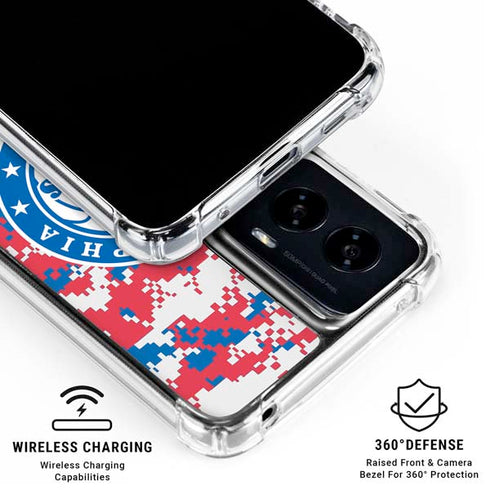 NBA Philadelphia 76ers Red Digi Camo Moto G Power 5G (2024) Clear Case