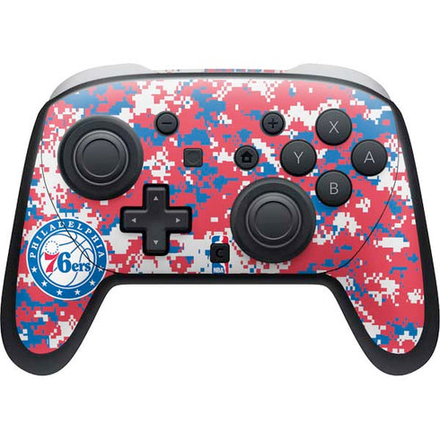NBA Philadelphia 76ers Red Digi Camo Nintendo Skins