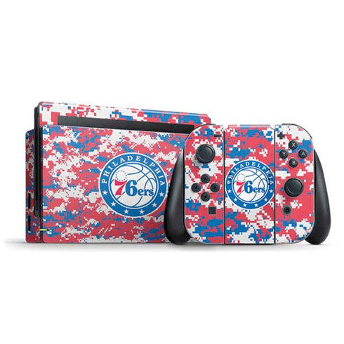 NBA Philadelphia 76ers Red Digi Camo Nintendo Skins