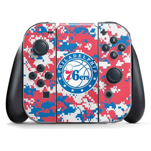 NBA Philadelphia 76ers Red Digi Camo Nintendo Skins