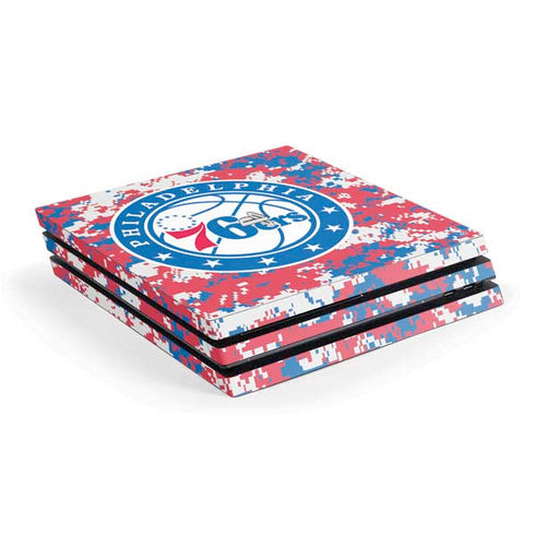 NBA Philadelphia 76ers Red Digi Camo PlayStation PS4 Skins