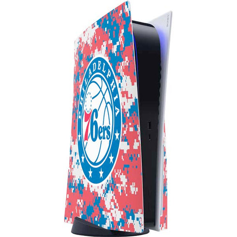 NBA Philadelphia 76ers Red Digi Camo PlayStation PS5 Skins