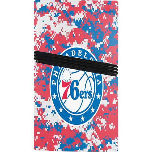 NBA Philadelphia 76ers Red Digi Camo PS5 Pro Bundle Skin