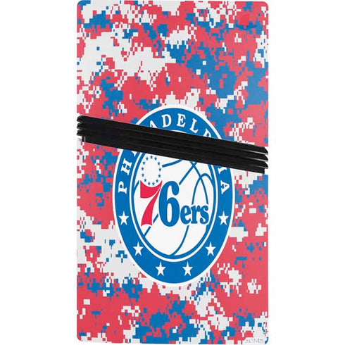 NBA Philadelphia 76ers Red Digi Camo PS5 Pro Console Skin