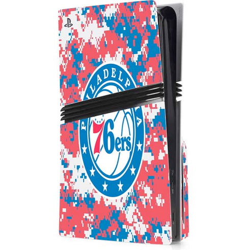 NBA Philadelphia 76ers Red Digi Camo PlayStation PS5 Skins
