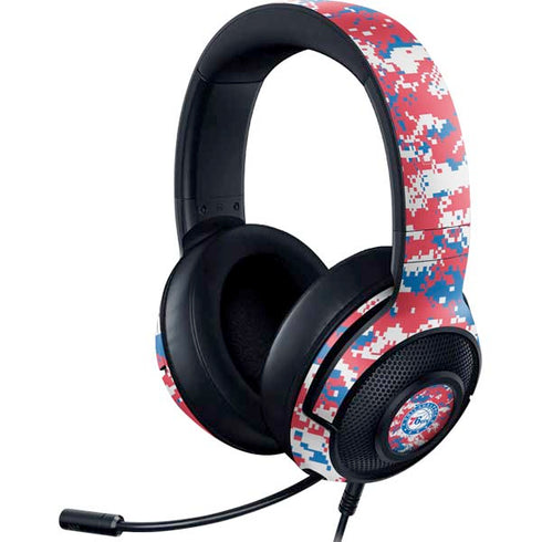 NBA Philadelphia 76ers Red Digi Camo Razer Kraken X Skin