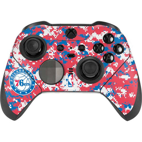 NBA Philadelphia 76ers Red Digi Camo Xbox Elite Wireless Controller Series 2 Skin
