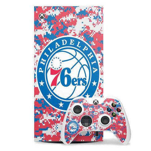 NBA Philadelphia 76ers Red Digi Camo Xbox Series X Skins