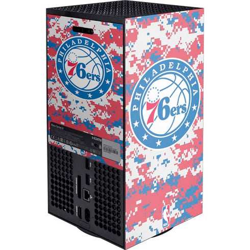 NBA Philadelphia 76ers Red Digi Camo XBox Series X Digital Edition Console Skin