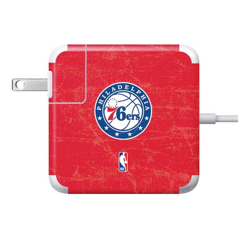 NBA Philadelphia 76ers Distressed 85W Power Adapter (15 and 17 inch MacBook Pro Charger) Skin