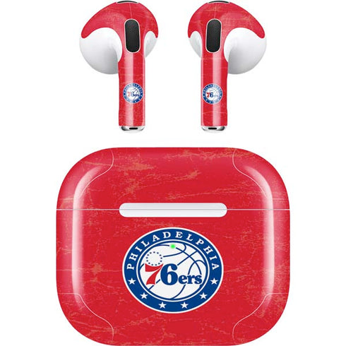 NBA Philadelphia 76ers Distressed Apple AirPods (3rd Gen 2021) Skin