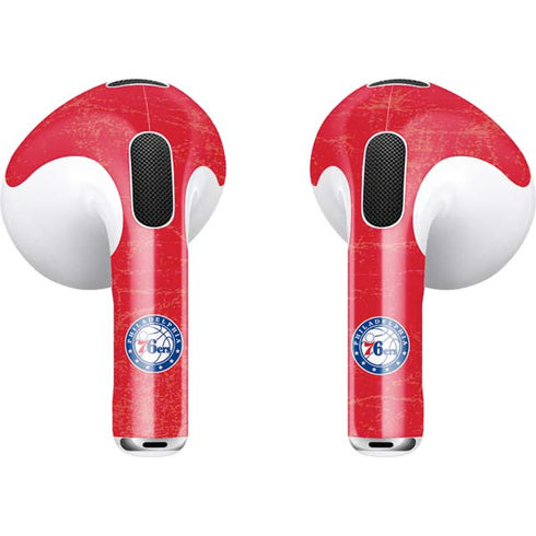 NBA Philadelphia 76ers Distressed Apple AirPods (3rd Gen 2021) Skin