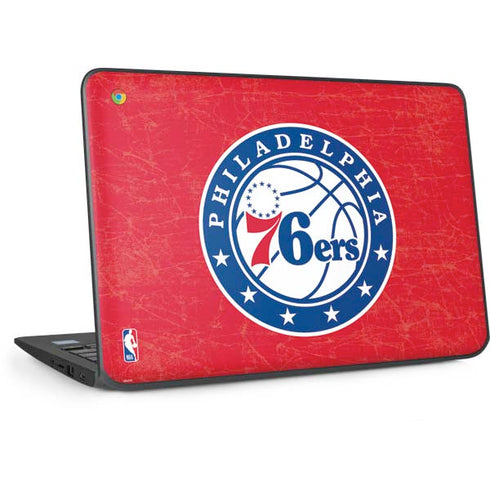 NBA Philadelphia 76ers Distressed HP Chromebook Skin
