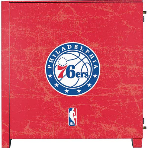 NBA Philadelphia 76ers Distressed Corsair 4000D Tempered Glass Mid-Tower ATX Case Skin