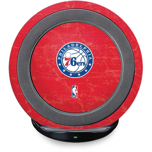 NBA Philadelphia 76ers Distressed Fast Charge Wireless Charging Stand Skin