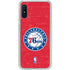 NBA Philadelphia 76ers Distressed Galaxy A10e Clear Case