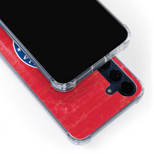 NBA Philadelphia 76ers Distressed Galaxy A35 5G Clear Case