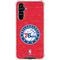 NBA Philadelphia 76ers Distressed Galaxy A54 5G Clear Case