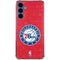 NBA Philadelphia 76ers Distressed Galaxy A55 5G Clear Case