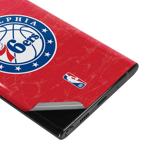 NBA Philadelphia 76ers Distressed Galaxy Note 10 Plus Skin