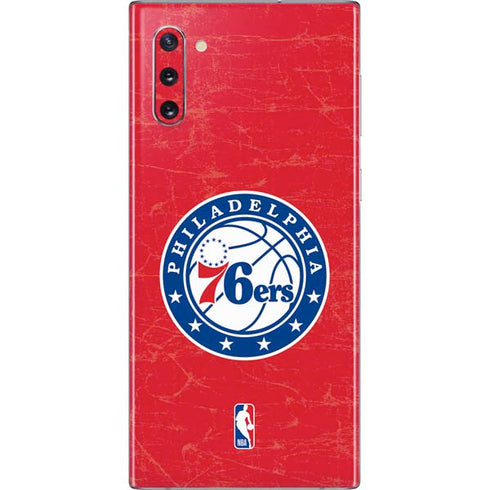 NBA Philadelphia 76ers Distressed Galaxy Note 10 Skin