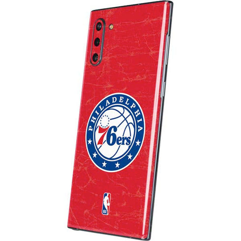 NBA Philadelphia 76ers Distressed Galaxy Note 10 Skin