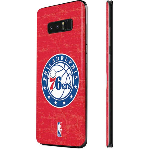 NBA Philadelphia 76ers Distressed Galaxy Note 8 Skin