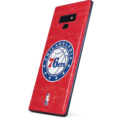 NBA Philadelphia 76ers Distressed Galaxy Note 9 Skin