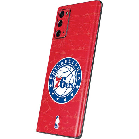 NBA Philadelphia 76ers Distressed Galaxy Note20 5G Skin