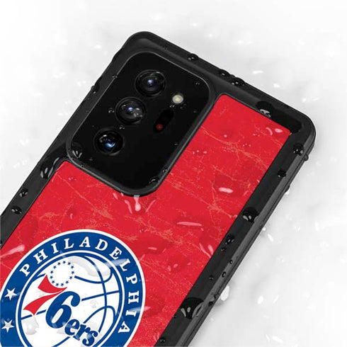 NBA Philadelphia 76ers Distressed Galaxy Note20 Ultra 5G Waterproof Case
