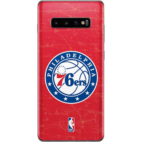 NBA Philadelphia 76ers Distressed Galaxy S10 Plus Skin