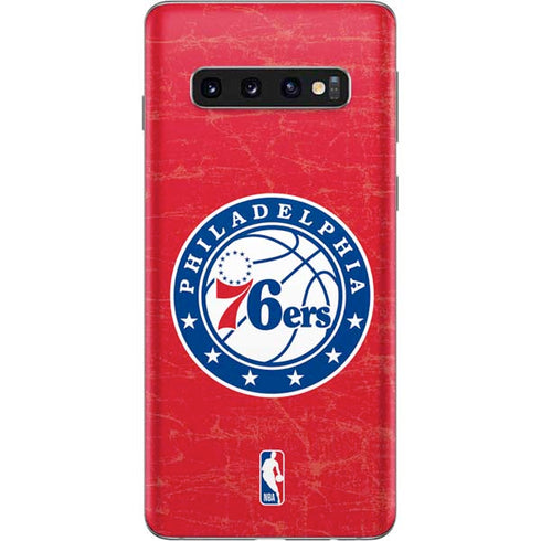 NBA Philadelphia 76ers Distressed Galaxy S10 Skin