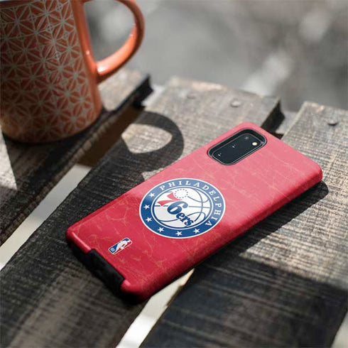 NBA Philadelphia 76ers Distressed Galaxy S20 Pro Case