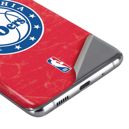 NBA Philadelphia 76ers Distressed Galaxy S20 Skin