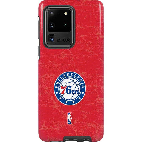 NBA Philadelphia 76ers Distressed Galaxy S20 Ultra 5G Pro Case
