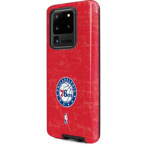 NBA Philadelphia 76ers Distressed Galaxy S20 Ultra 5G Pro Case