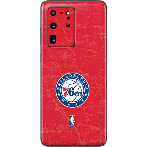 NBA Philadelphia 76ers Distressed Galaxy S20 Ultra 5G Skin
