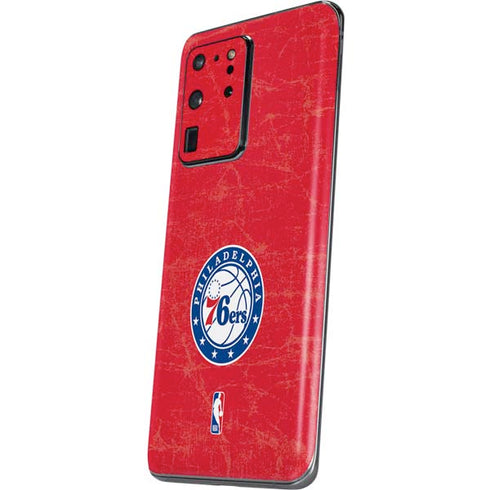 NBA Philadelphia 76ers Distressed Galaxy S20 Ultra 5G Skin