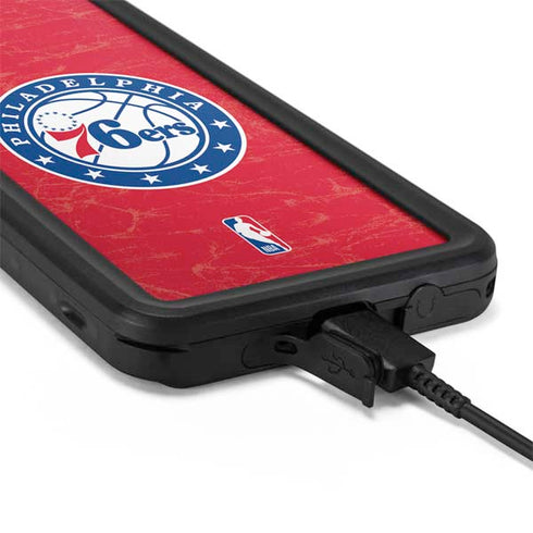 NBA Philadelphia 76ers Distressed Galaxy S20 Waterproof Case