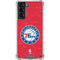 NBA Philadelphia 76ers Distressed Galaxy S21 5G Clear Case