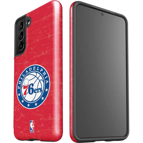 NBA Philadelphia 76ers Distressed Galaxy S21 5G Pro Case